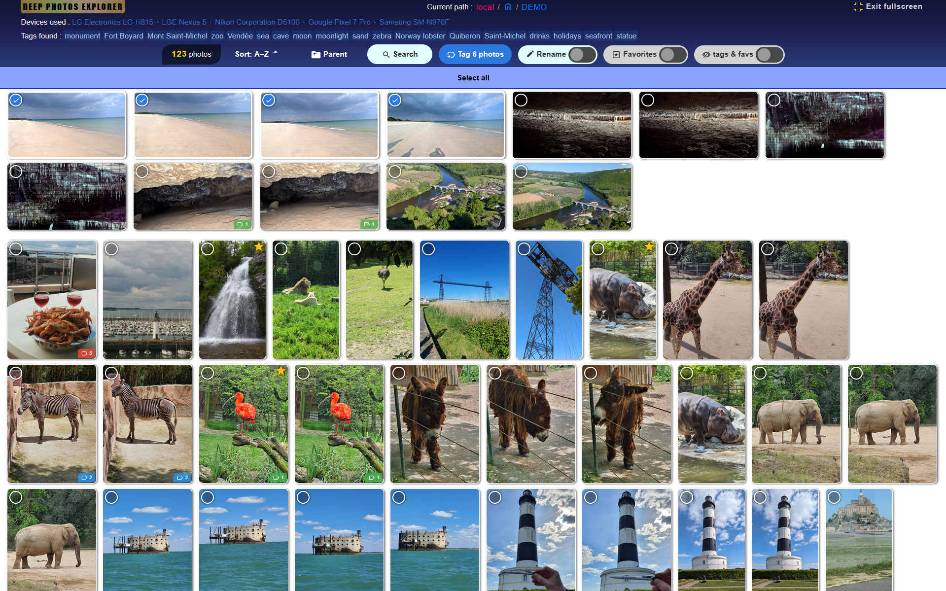 Explorateur Deep Photos Explorer